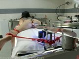 Beim Maschinenfick abgespritzt